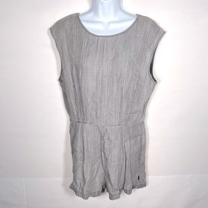 RVCA Grey Romper Cut Out Back Size Large